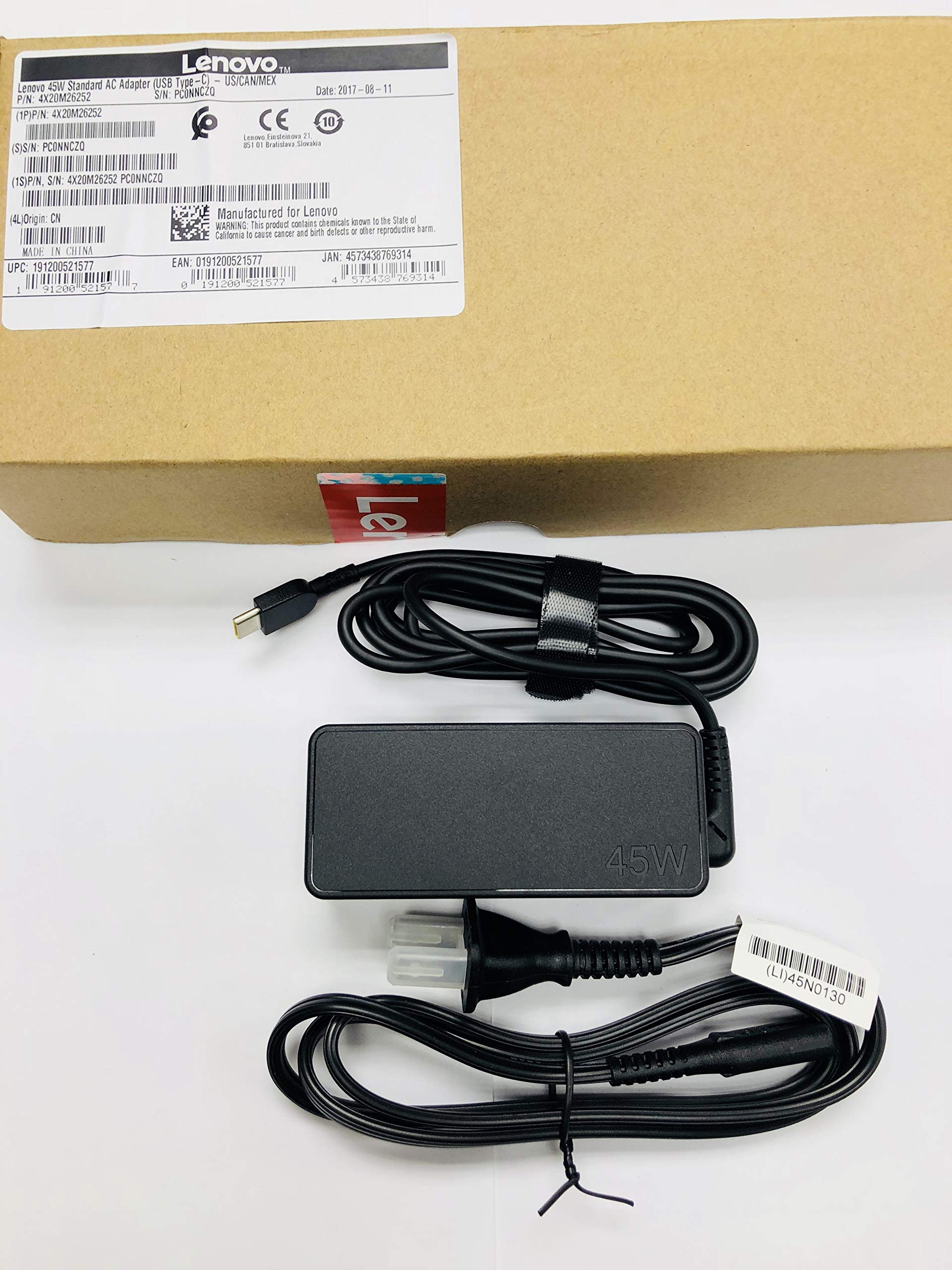 Amazon.com: Lenovo 45 W USB-C AC Adapter, Black, for Thinkpad